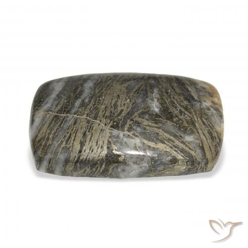 Feather Pyrite متعدد الألوان طبيعي، وسادة، 25.34 قيراط، غير شفاف