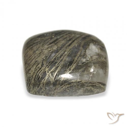 Feather Pyrite متعدد الألوان طبيعي، وسادة، 12.76 قيراط، غير شفاف