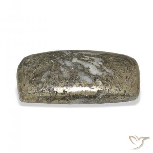 Feather Pyrite متعدد الألوان طبيعي، وسادة، 32.65 قيراط، غير شفاف