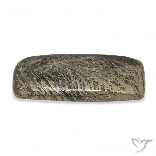Feather Pyrite متعدد الألوان طبيعي، وسادة، 28.89 قيراط، غير شفاف