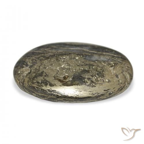 Feather Pyrite متعدد الألوان طبيعي، بيضوي، 14.09 قيراط، غير شفاف