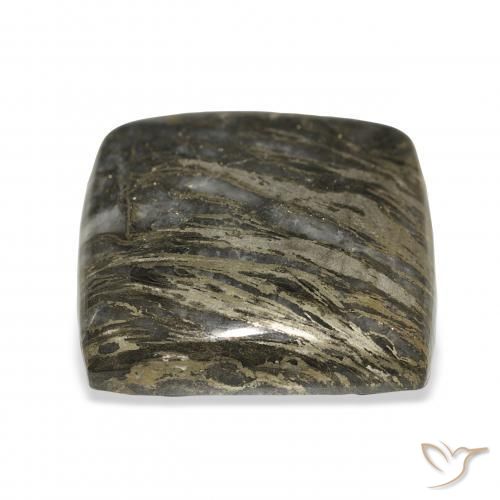Feather Pyrite متعدد الألوان طبيعي، وسادة، 28.75 قيراط، غير شفاف