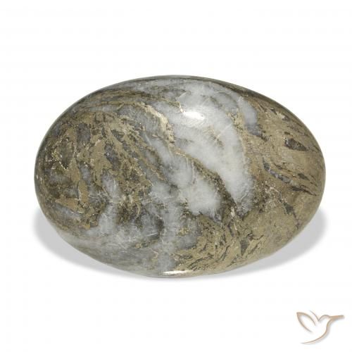 22.73ct طبيعي متعدد الألوان Feather Pyrite, بيضوي, غير شفاف