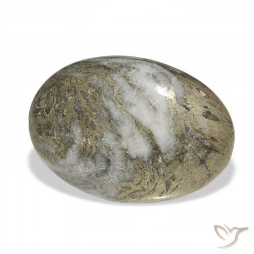 Feather Pyrite متعدد الألوان طبيعي، بيضوي، 22.73 قيراط، غير شفاف