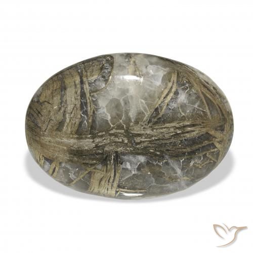 23.16ct طبيعي متعدد الألوان Feather Pyrite, بيضوي, غير شفاف