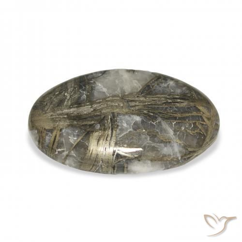 Feather Pyrite متعدد الألوان طبيعي، بيضوي، 23.16 قيراط، غير شفاف