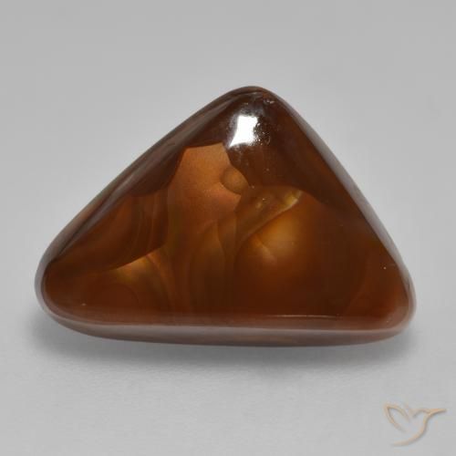 6.64ct طبيعي متعدد الألوان عقيق النار, مثلثى, غير شفاف
