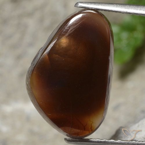 5.37ct طبيعي متعدد الألوان عقيق النار, مثلثى, نصف شفاف