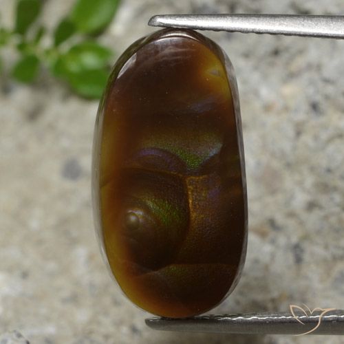 5.99ct طبيعي متعدد الألوان عقيق النار, فانسى, نصف شفاف