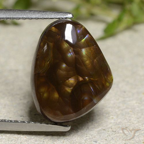 5.95ct طبيعي متعدد الألوان عقيق النار, فانسى, غير شفاف