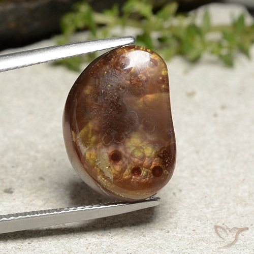 10.09ct طبيعي متعدد الألوان عقيق النار, فانسى, غير شفاف