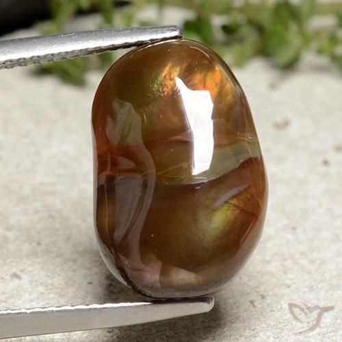 7.57ct طبيعي متعدد الألوان عقيق النار, فانسى, غير شفاف