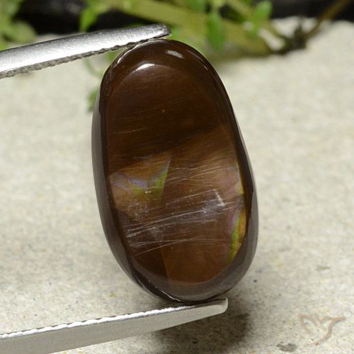 6.46ct طبيعي متعدد الألوان عقيق النار, فانسى, غير شفاف