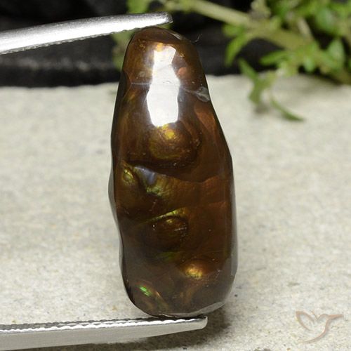 8.81ct طبيعي متعدد الألوان عقيق النار, فانسى, غير شفاف