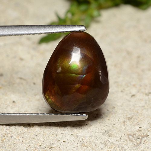 4.86ct طبيعي متعدد الألوان عقيق النار, فانسى, غير شفاف