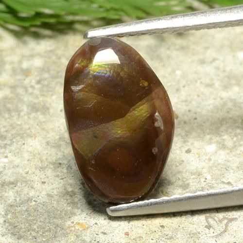2.52ct طبيعي متعدد الألوان عقيق النار, فانسى, غير شفاف