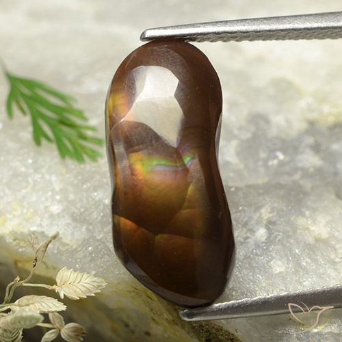 6.42ct طبيعي متعدد الألوان عقيق النار, فانسى, غير شفاف