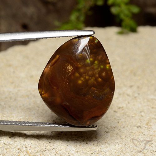 14.36ct طبيعي متعدد الألوان عقيق النار, فانسى, غير شفاف