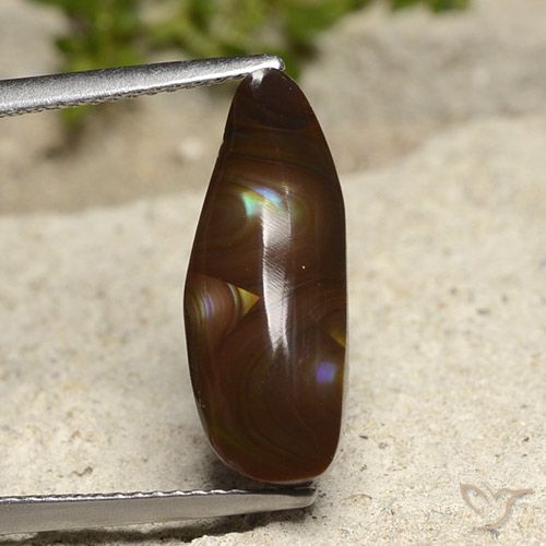 5.21ct طبيعي متعدد الألوان عقيق النار, فانسى, غير شفاف