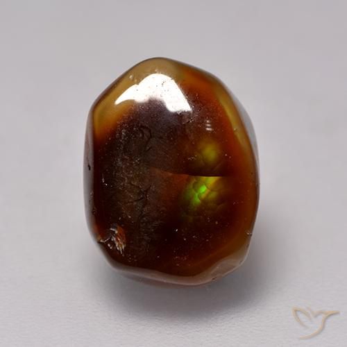 4.10ct طبيعي متعدد الألوان عقيق النار, فانسى, نصف شفاف