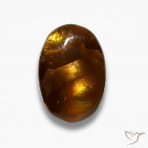 4.19ct طبيعي متعدد الألوان عقيق النار, بيضوي, غير شفاف