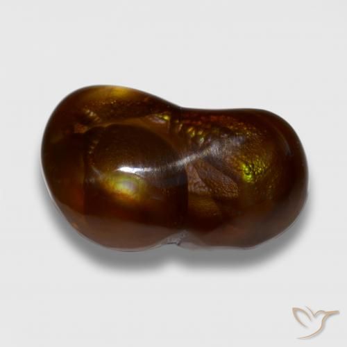 10.11ct طبيعي متعدد الألوان عقيق النار, فانسى, غير شفاف
