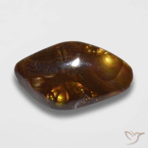 11.34ct طبيعي متعدد الألوان عقيق النار, فانسى, غير شفاف