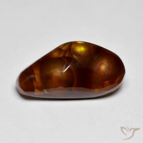 7.24ct طبيعي متعدد الألوان عقيق النار, فانسى, غير شفاف