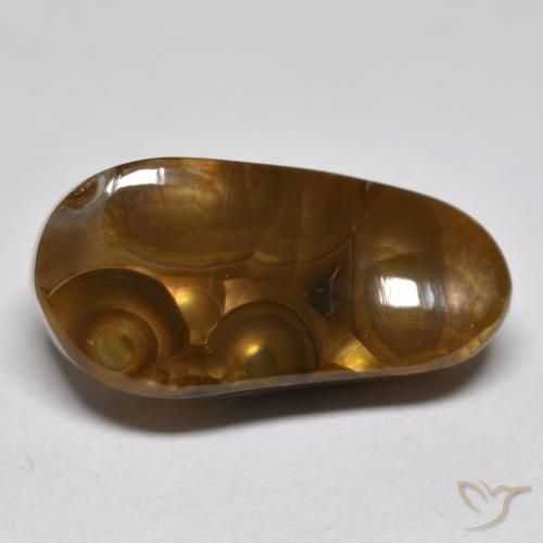 9.59ct طبيعي متعدد الألوان عقيق النار, فانسى, نصف شفاف
