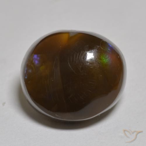 5.99ct طبيعي متعدد الألوان عقيق النار, فانسى, نصف شفاف