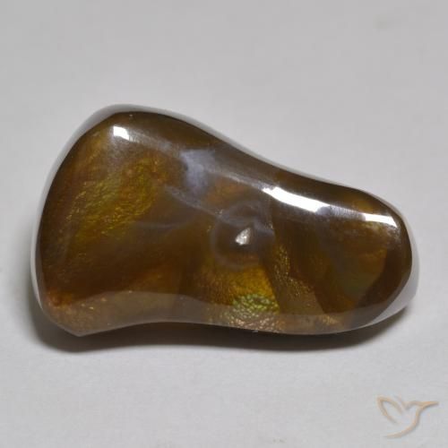 9.77ct طبيعي متعدد الألوان عقيق النار, فانسى, نصف شفاف
