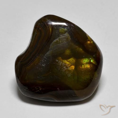 15.40ct طبيعي متعدد الألوان عقيق النار, فانسى, نصف شفاف