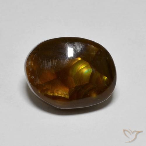 4.60ct طبيعي متعدد الألوان عقيق النار, فانسى, نصف شفاف