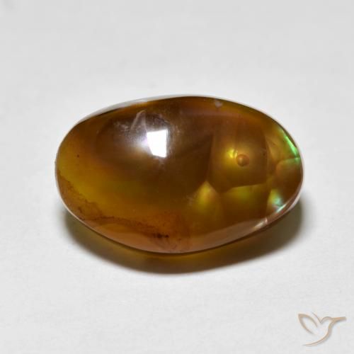 7.27ct طبيعي متعدد الألوان عقيق النار, فانسى, نصف شفاف