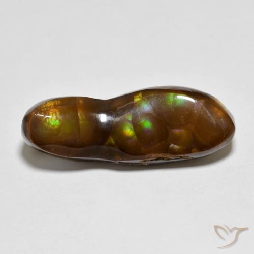 6.34ct طبيعي متعدد الألوان عقيق النار, فانسى, غير شفاف