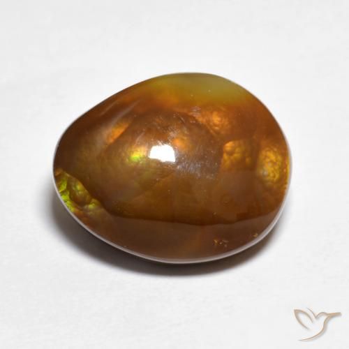 7.50ct طبيعي متعدد الألوان عقيق النار, فانسى, نصف شفاف