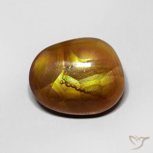 3.41ct طبيعي متعدد الألوان عقيق النار, فانسى, غير شفاف