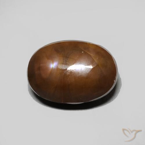 3.25ct طبيعي متعدد الألوان عقيق النار, بيضوي, غير شفاف