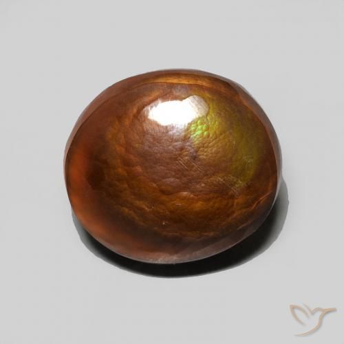 5.06ct طبيعي متعدد الألوان عقيق النار, بيضوي, غير شفاف