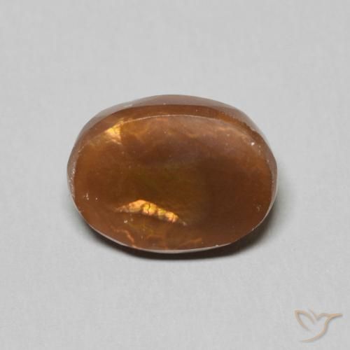 2.59ct طبيعي متعدد الألوان عقيق النار, بيضوي, غير شفاف