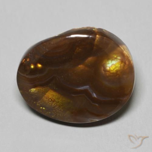 9.70ct طبيعي متعدد الألوان عقيق النار, فانسى, غير شفاف