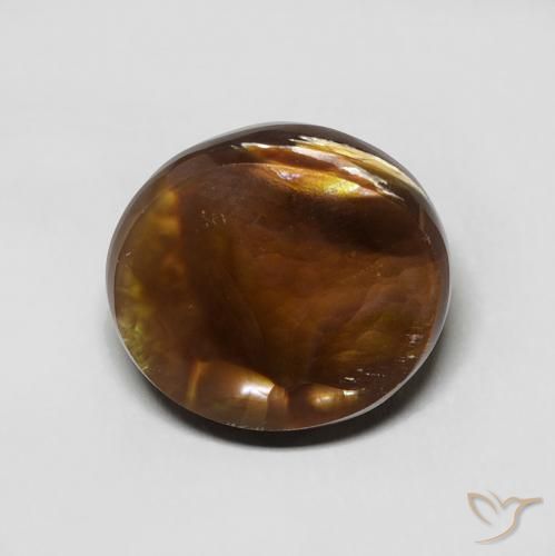 5.73ct طبيعي متعدد الألوان عقيق النار, بيضوي, غير شفاف