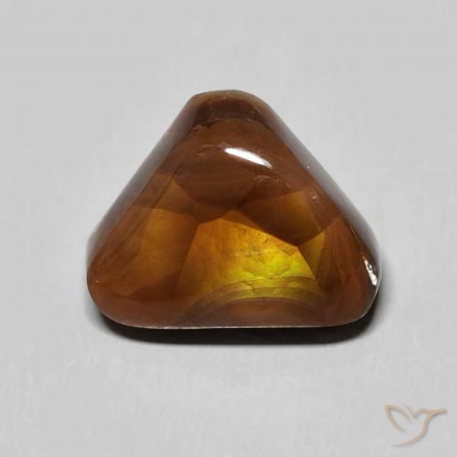 4.17ct طبيعي متعدد الألوان عقيق النار, مثلثى, غير شفاف