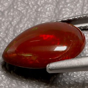 النار أوبال متعدد الألوان طبيعي، شكل الكمثرى، 3.09 قيراط، غير شفاف