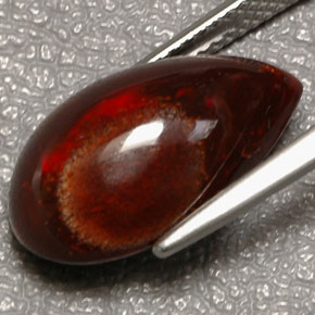 النار أوبال متعدد الألوان طبيعي، شكل الكمثرى، 6.44 قيراط، غير شفاف