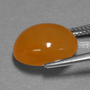 النار أوبال برتقالي طبيعي، قصة بيضاوى، 6.07 قيراط، نصف شفاف