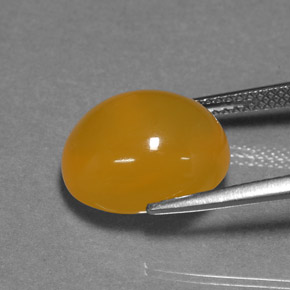 النار أوبال برتقالى أصفر طبيعي، قصة بيضاوى، 6.94 قيراط، نصف شفاف