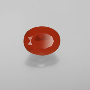 النار أوبال برتقالي طبيعي، قصة بيضاوى، 1.29 قيراط، شفاف
