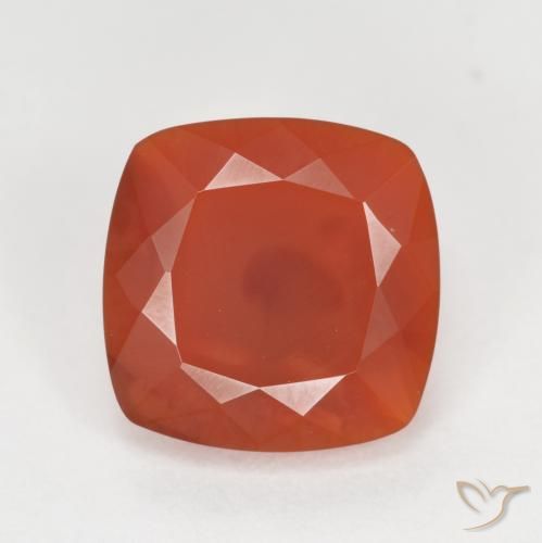 1.68ct طبيعي أحمر برتقالى فاتح النار أوبال, وسادة, شفاف / نصف شفاف