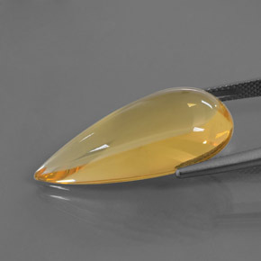 النار أوبال ذهبي طبيعي، شكل الكمثرى، 15.86 قيراط، شفاف